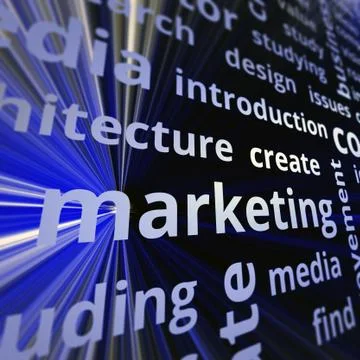 Marketing concept 3d rendering scene Stock Illustration