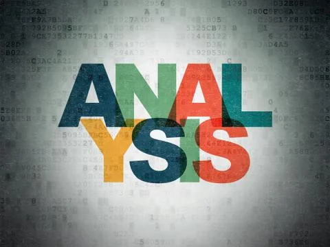 Marketing concept: Analysis on Digital Data Paper background Stock Illustration