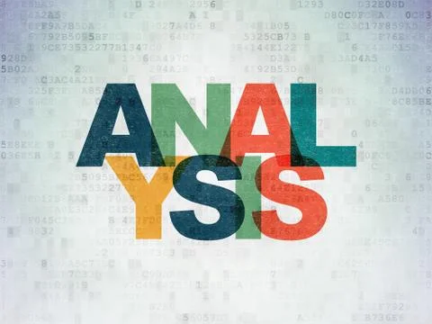 Marketing concept: Analysis on Digital Data Paper background Ilustración de archivo