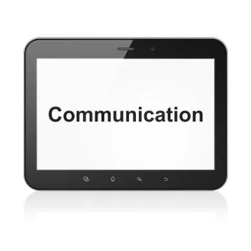 Marketing concept: Communication on tablet pc computer Illustrazione stock