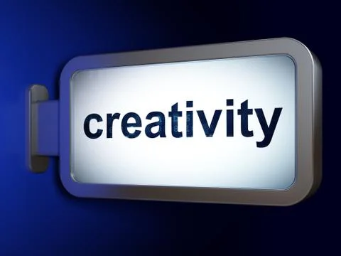 Marketing concept: Creativity on billboard background Stock Illustration
