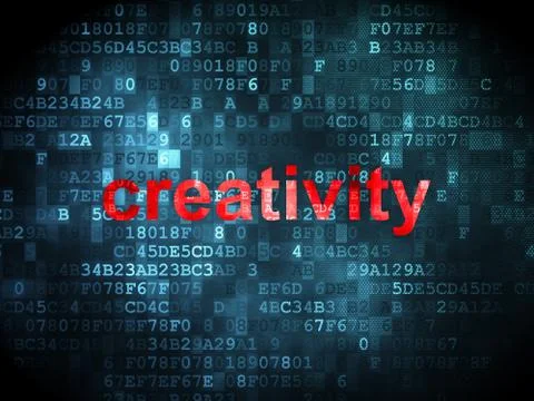 Marketing concept: Creativity on digital background Stockillustratie