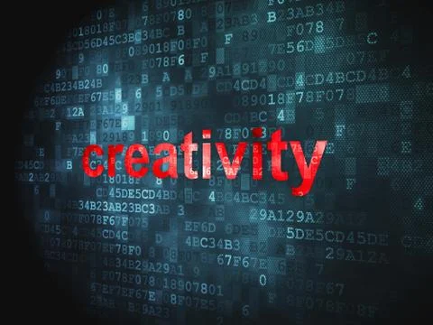 Marketing concept: Creativity on digital background 스톡 일러스트