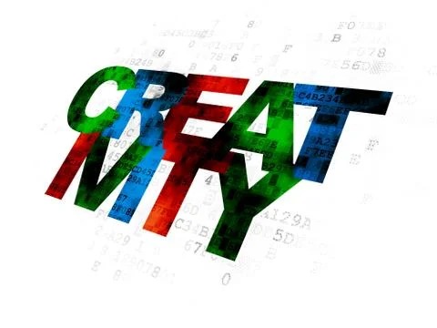 Marketing concept: Creativity on Digital background Stock Illustration