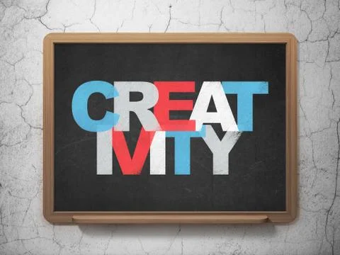 Marketing concept: Creativity on School Board background Stock Illustration