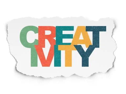 Marketing concept: Creativity on Torn Paper background Stock Illustration