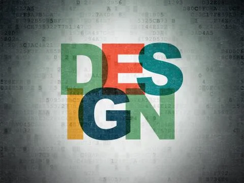 Marketing concept: Design on Digital Data Paper background Stock Illustration