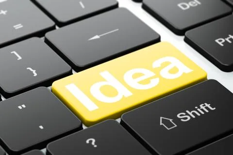 Marketing concept: Idea on computer keyboard background Stock Illustration