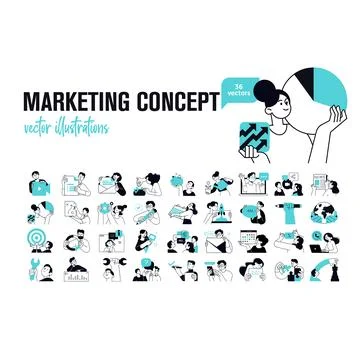 Marketing concept illustrations Stock Illustration