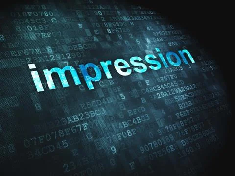 Marketing concept: Impression on digital background Illustrazione stock