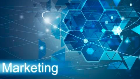 Marketing concept, Innovation Computer Data Technology Business Stock Illustration