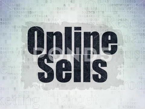 Marketing Concept: Online Sells On Digital Data Paper Background