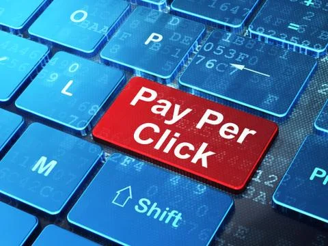 Marketing concept: Pay Per Click on computer keyboard background イラスト素材