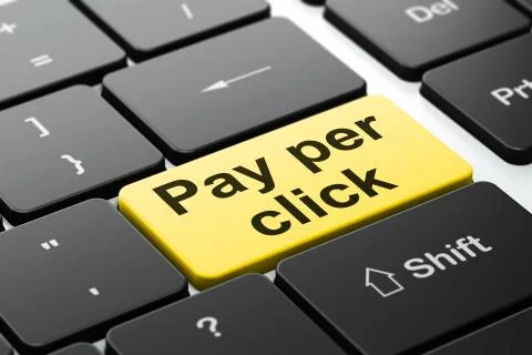 Marketing concept: Pay Per Click on computer keyboard background Stock Illustration