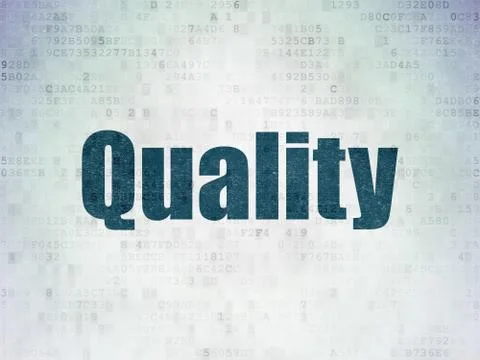 Marketing concept: Quality on Digital Data Paper background Stock Illustration
