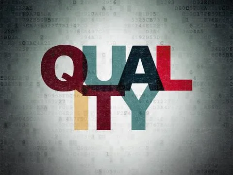 Marketing concept: Quality on Digital Data Paper background Stock Illustration
