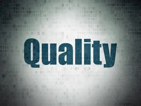 Marketing concept: Quality on Digital Data Paper background Stock Illustration