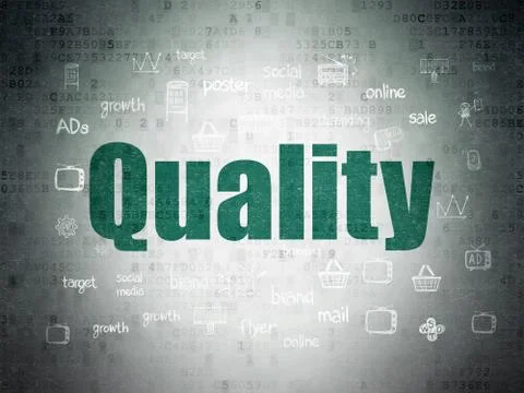 Marketing concept: Quality on Digital Data Paper background 스톡 일러스트