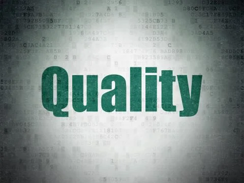 Marketing concept: Quality on Digital Data Paper background Stock Illustration