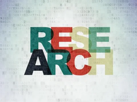 Marketing concept: Research on Digital Data Paper background Illustrazione stock