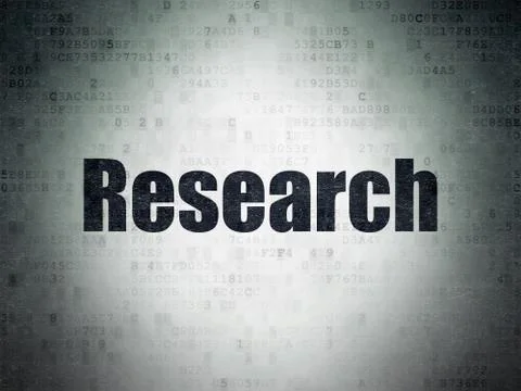 Marketing concept: Research on Digital Data Paper background Illustrazione stock