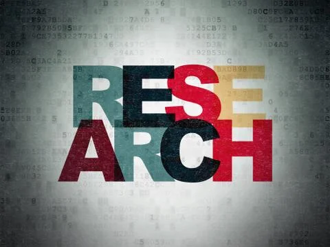 Marketing concept: Research on Digital Data Paper background Illustrazione stock