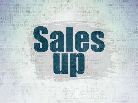 Marketing concept: Sales Up on Digital Data Paper background Stock-Illustration