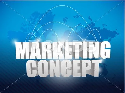 Marketing concept world map background Stock Illustrationen