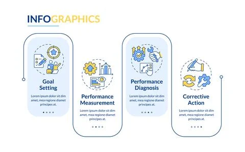 Marketing control rectangle infographic vector 스톡 일러스트