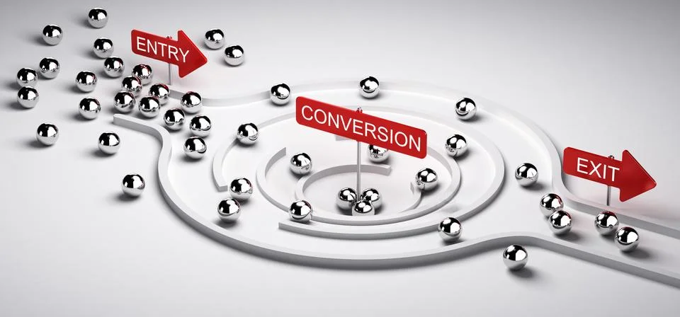 Marketing Conversion Funnel 스톡 일러스트