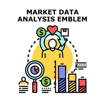 Marketing data analysis concept with customer experience Stock Illustration