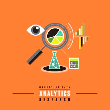 Marketing data analytics concept Stock Illustration