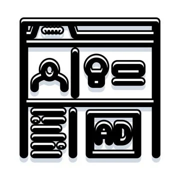 Marketing digital advertisement browser window interface concept イラスト素材