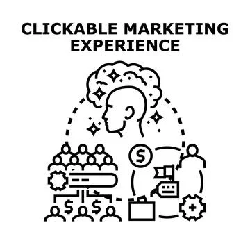 Marketing experience development creating customer connections Stock Illustration