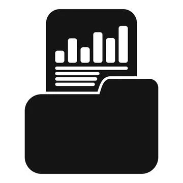 Marketing file folder icon simple vector. Mobile claim Stock Illustration