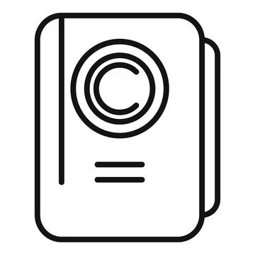 Marketing folder document icon outline vector. Business marketing Stock Illustration