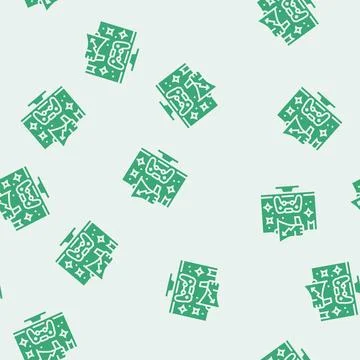 Marketing game development glyph seamless pattern Illustrazione stock
