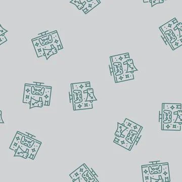 Marketing game development line seamless pattern Stock Illustration