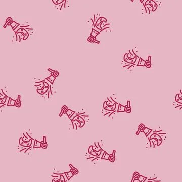 Marketing game development line vector seamless pattern Stock Illustration