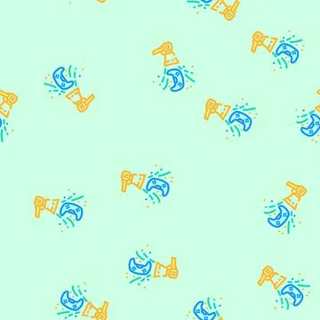 Marketing game development vector seamless pattern Stock Illustration