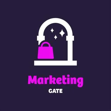 Marketing Gate Logo Stock Illustration