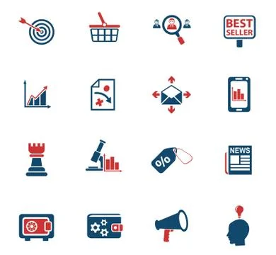 Marketing icon set Stock Illustration