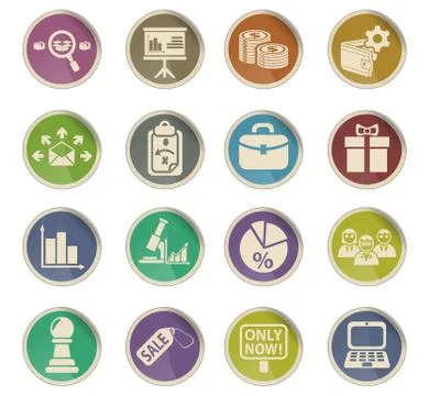 Marketing icon set Stock Illustration
