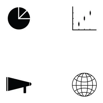 Marketing icon set Stock Illustration