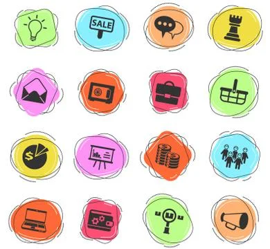 Marketing icon set Stock Illustration