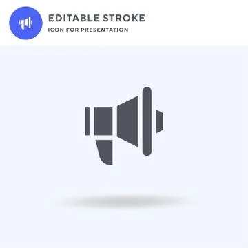 Marketing icon vector, filled flat sign, solid pictogram isolated on white, l Stock Illustration