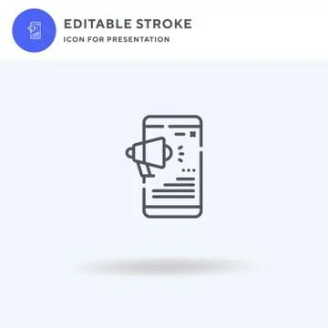 Marketing icon vector, filled flat sign, solid pictogram isolated on white, logo Stock Illustration