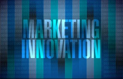 Marketing Innovation binary background sign Stock Illustration