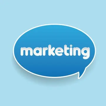 Marketing label speech bubble Stock Illustration