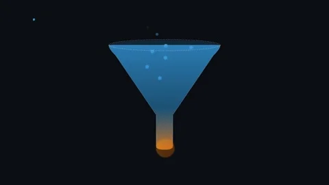 Marketing Lead Conversion Funnel Animation with Dynamic Orange and Blue Gra.. Stock-Footage 346130504